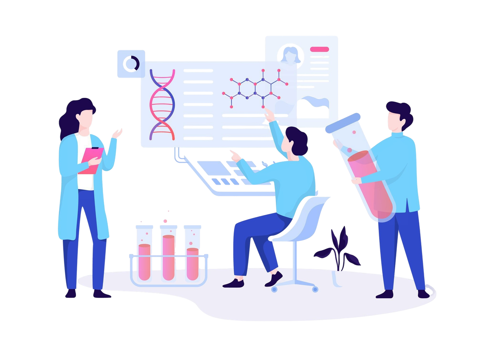 geneticist-web-banner-concept-medicine-science-technology